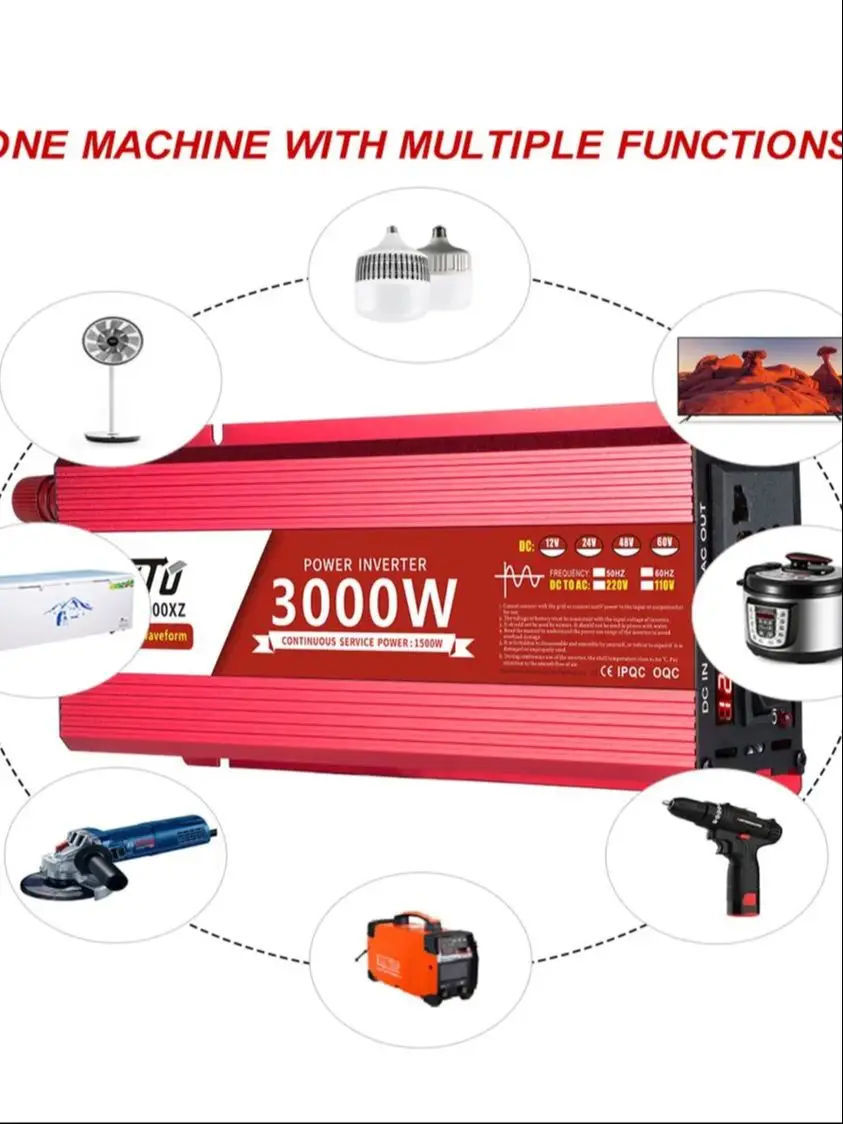 Sine Wave Inverter 12V to 220V 1600W 2200W 3000W 4000W DC to AC Voltage Converter