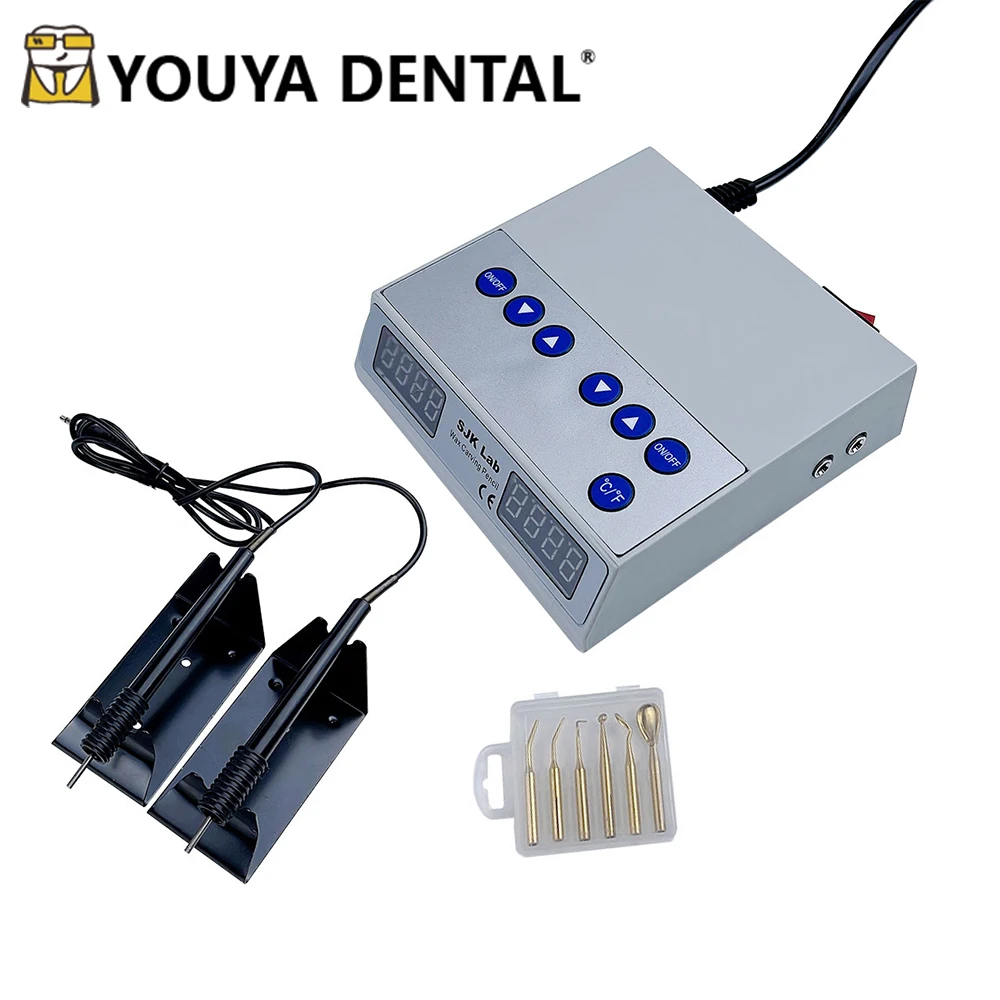 

Dentistry Lab Electric Wax Carving Electric Thin Waxer Carving knife Machine Double Pen 6 Wax Tip Pot Dentist Equipment