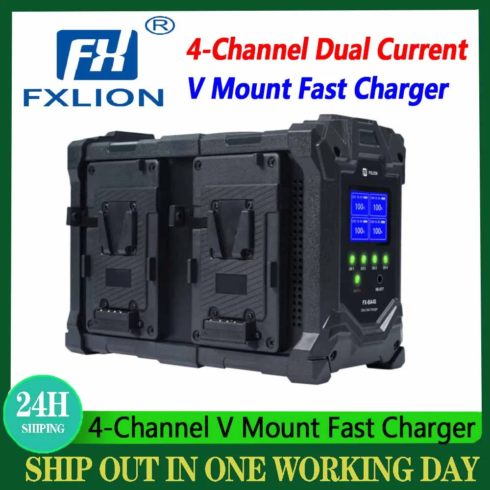 FXLION 4-Channel Dual Current 16.8V/6A/16.8V/3A V-Mount Battery
