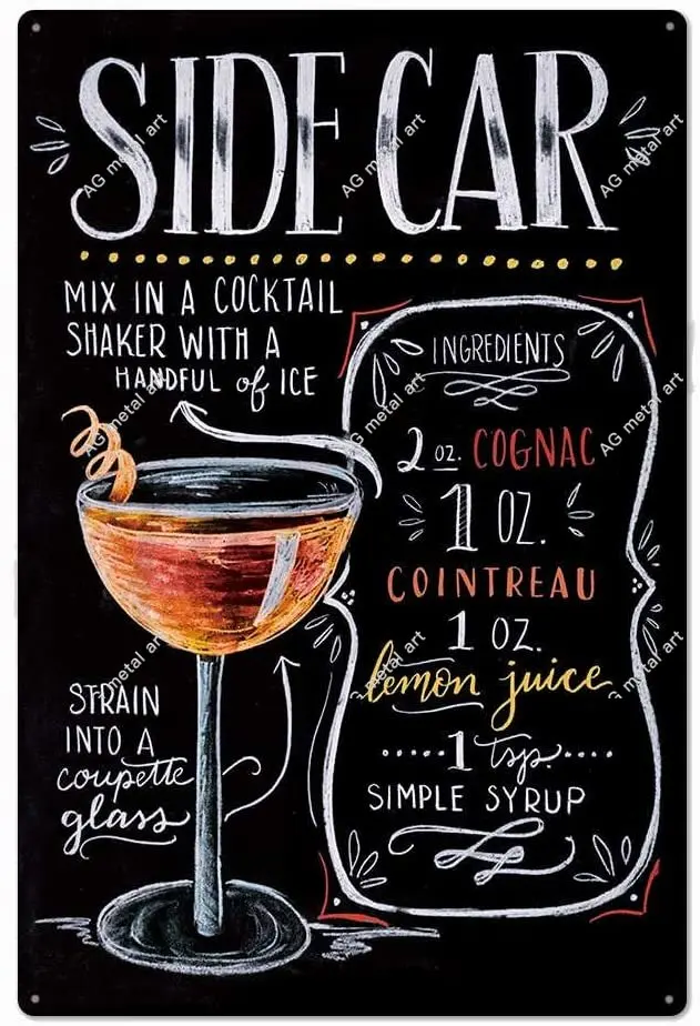 

Original Vintage Design Aperol Spritz Cocktail Recipe Tin Metal Signs Wall Art, Thick Tinplate Print Poster Wall Vintage Decor