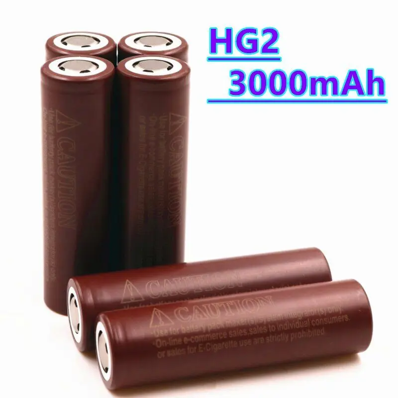 2 x Bateria Recargable 18650, 3000 mAh Litio Ion + Multi Cargado 2