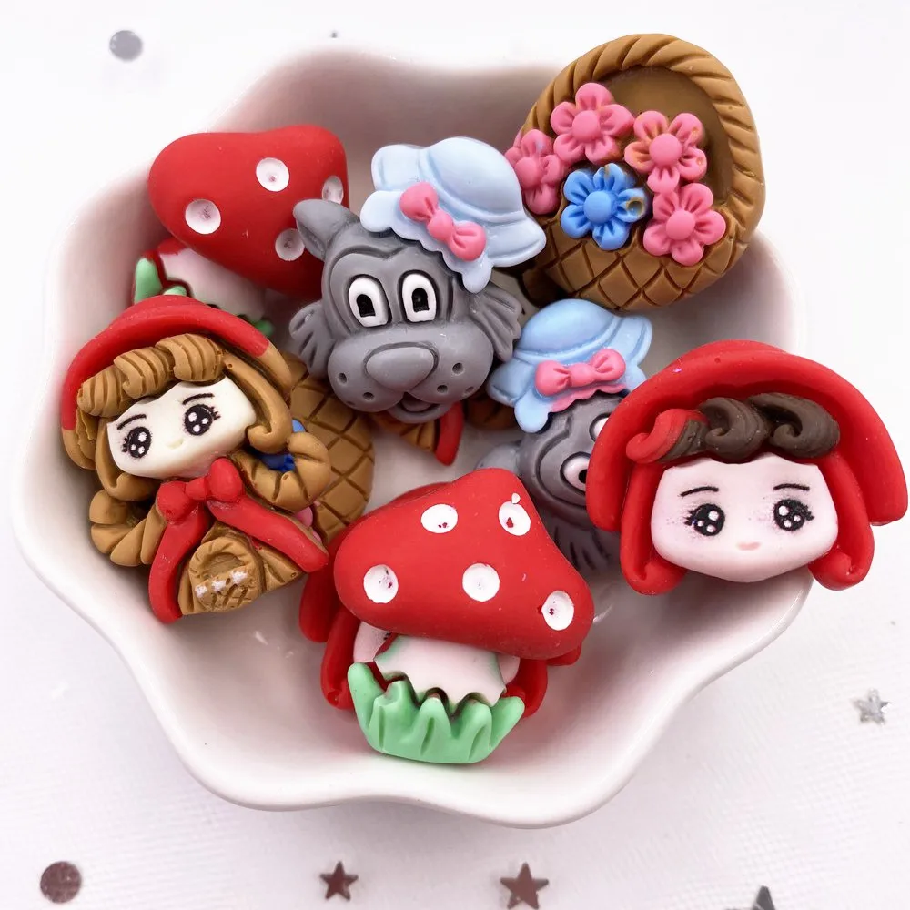 Resin Cartoon Girl Figurine 10PCS