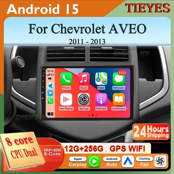 Android 15 Wireless CarPlay Android Auto Autoradio Per Chevrolet AVEO 2011-2013 Navigazione GPS FM RDS WiFi BT 2din autoradio