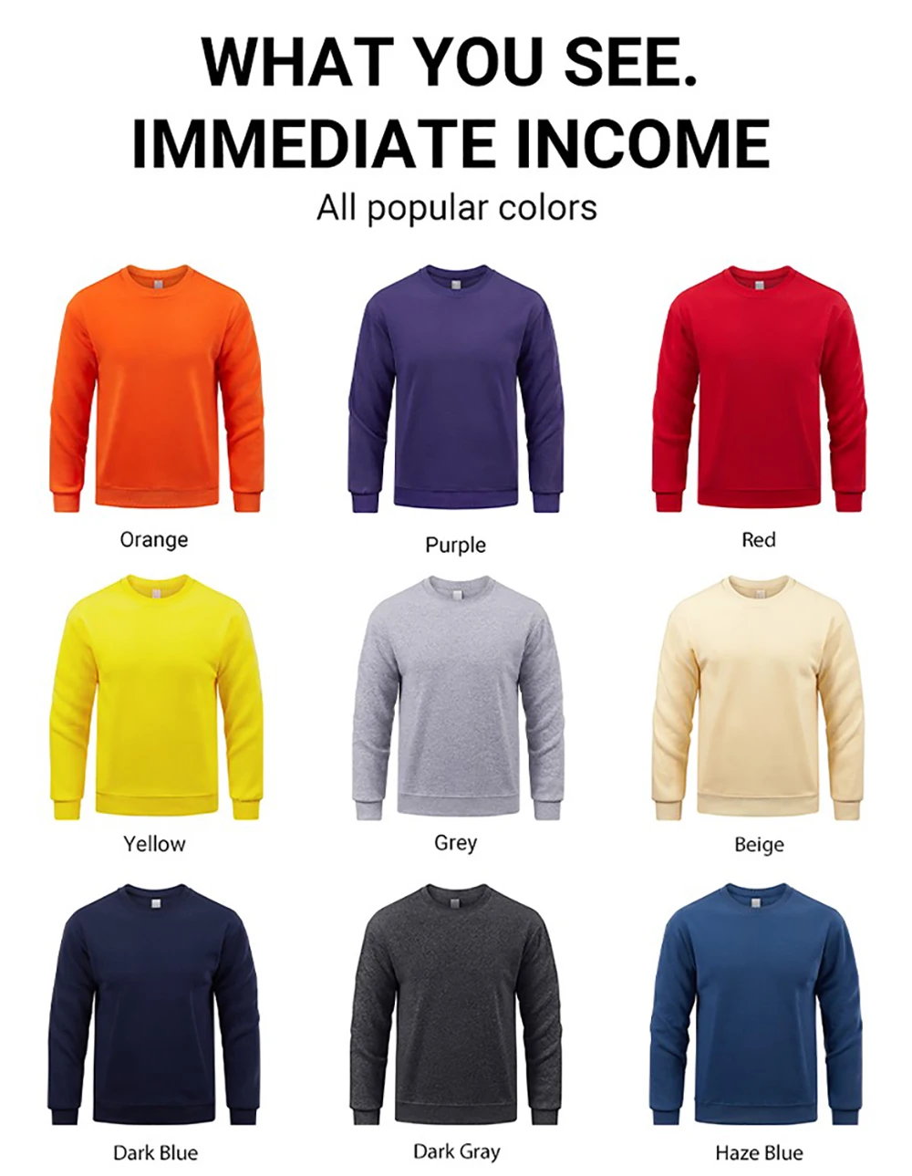 Simple autumn women's hoodie, casual fleece long sleeved warm full set women's pullover