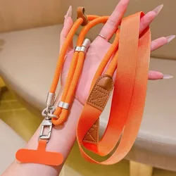 Universal Phone Lanyard with 360° Rotating Adjustable Strap and Anti - Drop Clip (Orange)
