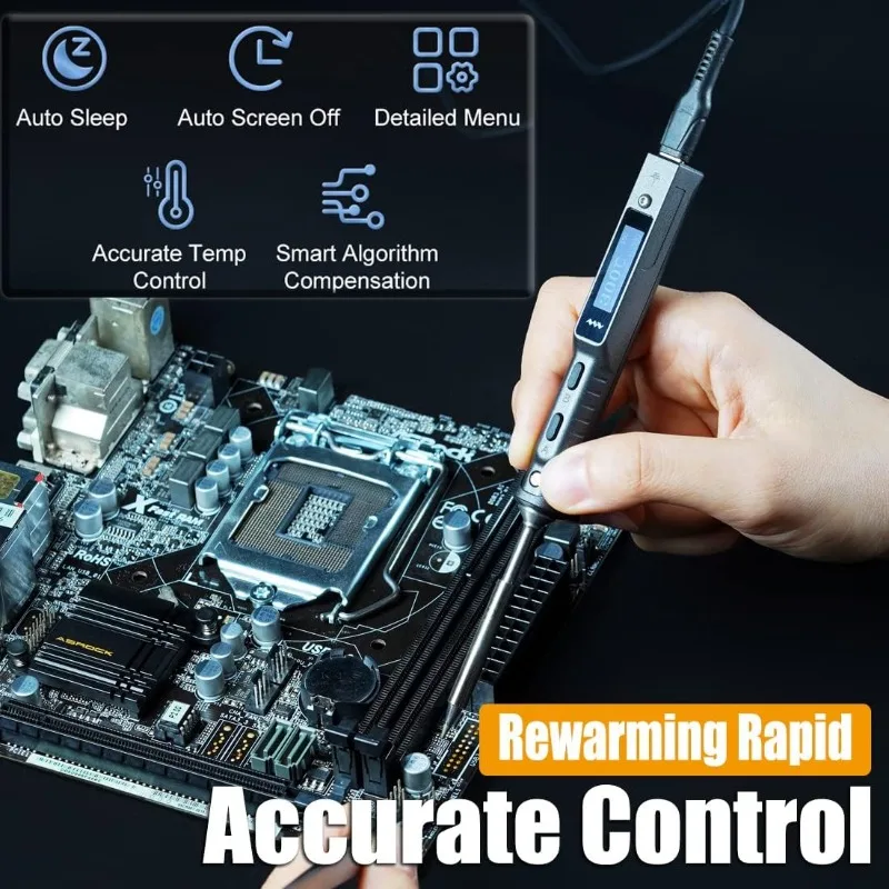 Original TS101 Soldering Iron Station Kit Upgraded from TS100 DC 65W PD 45W Power Programmable Smart Mini Electric Portable