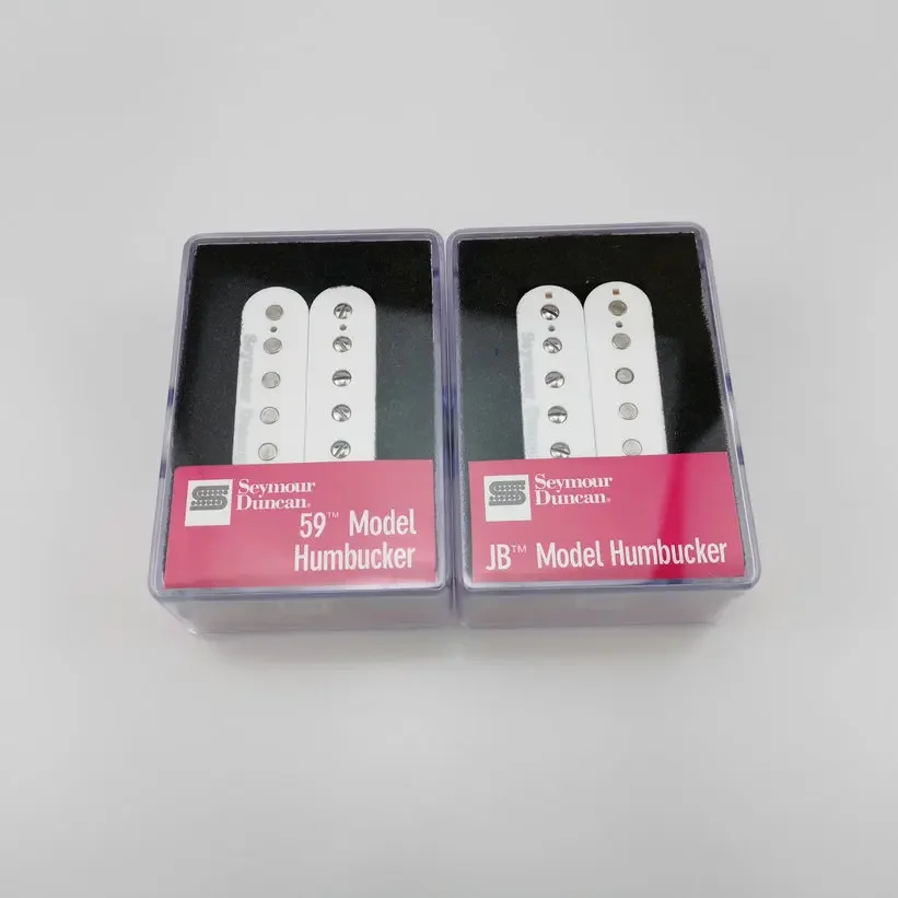 

Guitar Pickups Alnico 59 Neck 7.6K and JB Bridge 16.6K Humbucker Pickup 4C White Electric Guitar Parts