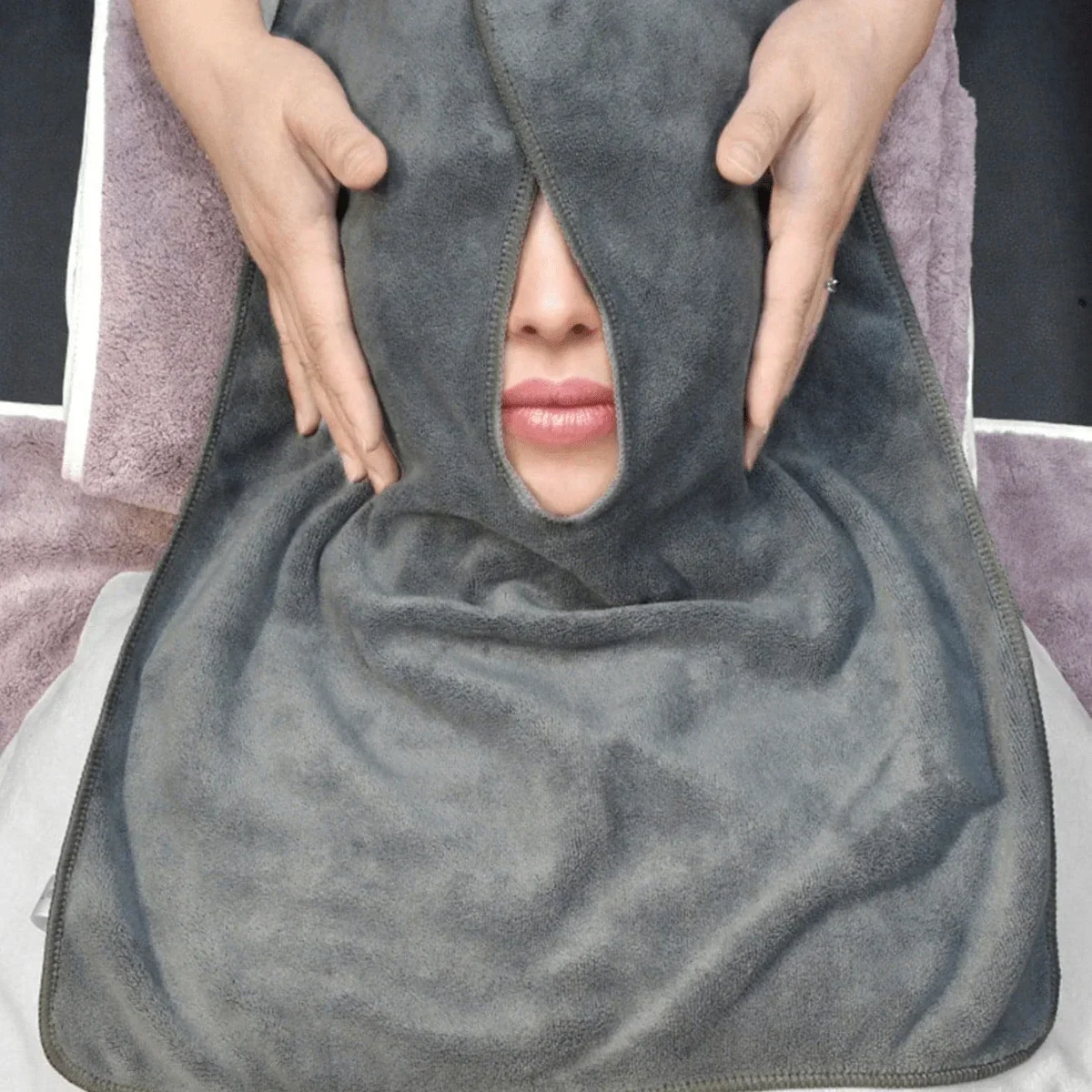 Facial Towel 1PC Beauty Salon Skincare Massage Microfiber SPA U Shape Face Wrap Skin Care Tools