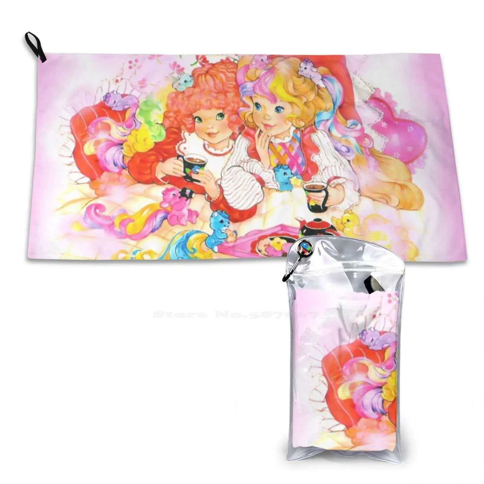 Lady Lovely Locks Best Friends Forever Soft Confortevole Bath Shower Asciugamano Ad Asciugatura Rapida 1980S Retro 80S Dolls 80 Toys Giocattoli Vintag