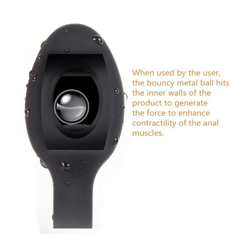 Silicone Wearable Anal Plug And Prostate Massager With Metal Ball_voghion.com