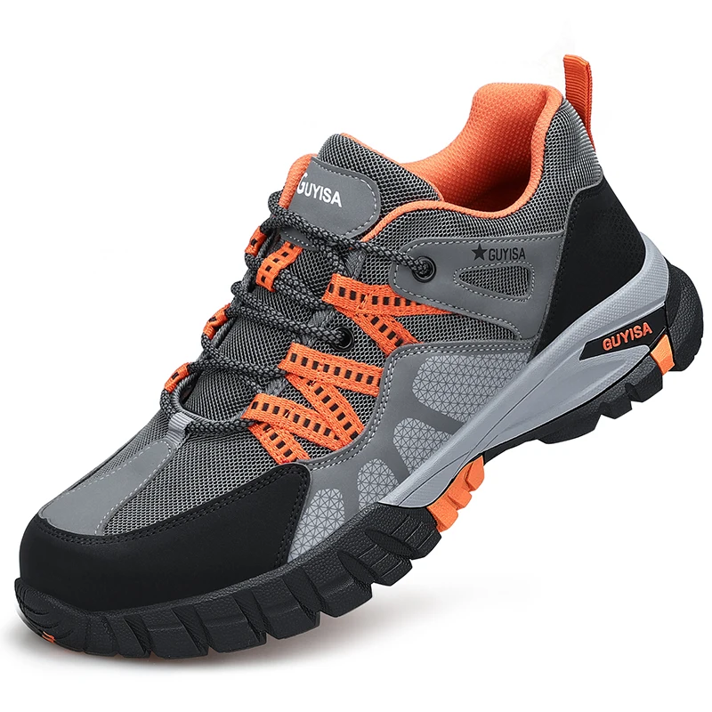 2023 Lightweight Work Safety Shoes Anti-Smashing Anti-Piercing Men Boots Wear-Resistant Non-Slip Climbing Sports Safety Boots