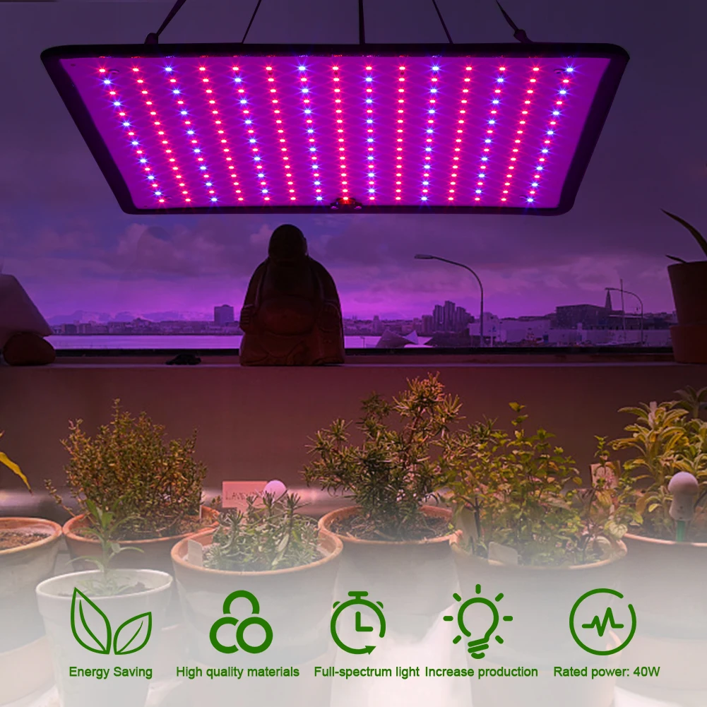 45W Square Full Spectrum Plant Light with Hook LED Grow Light Full ...