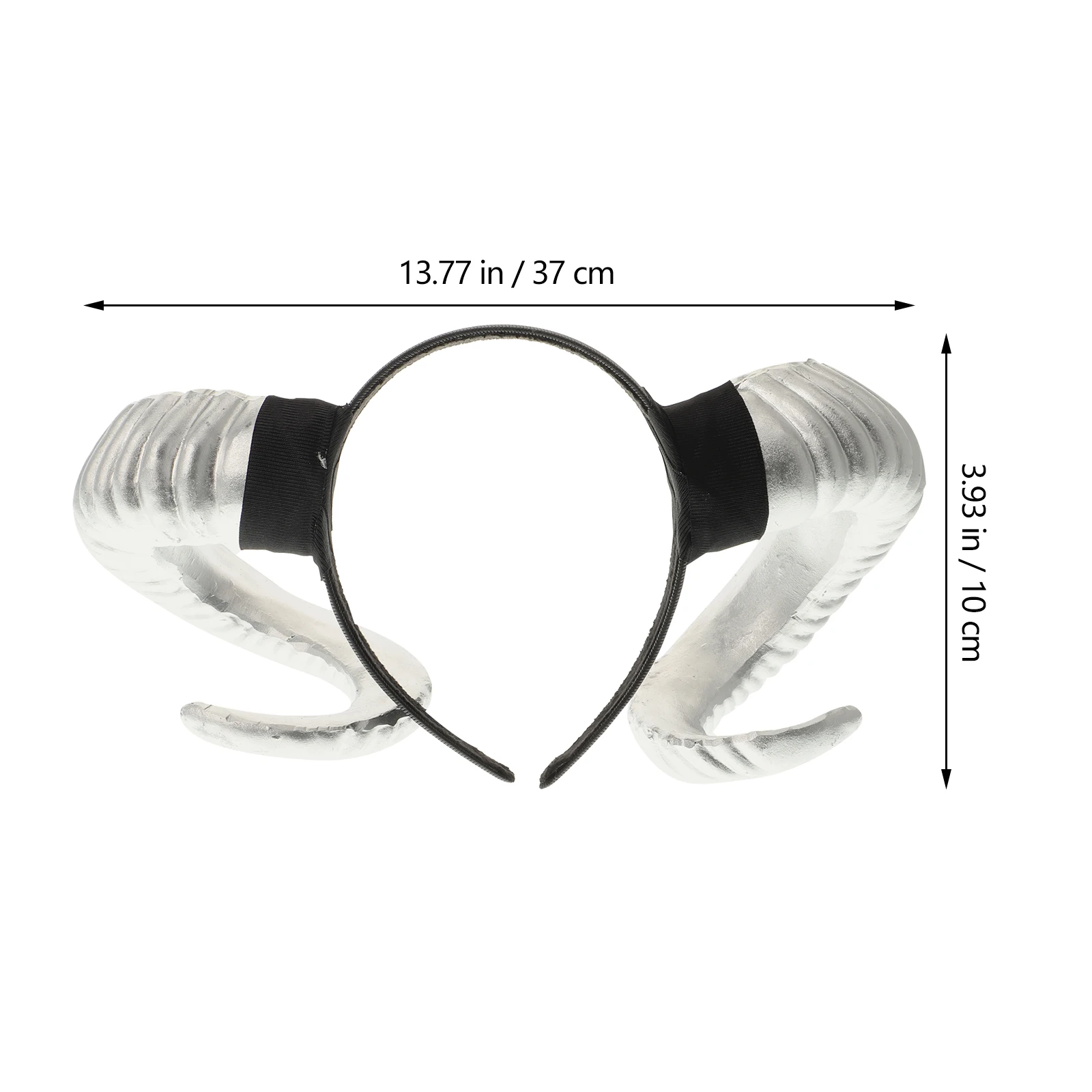 Head Bands Headdress for Party Hair Hoop Cosplay Black Sheep Headwear Horn Man Performance with Gold Cosplay Party Accessory