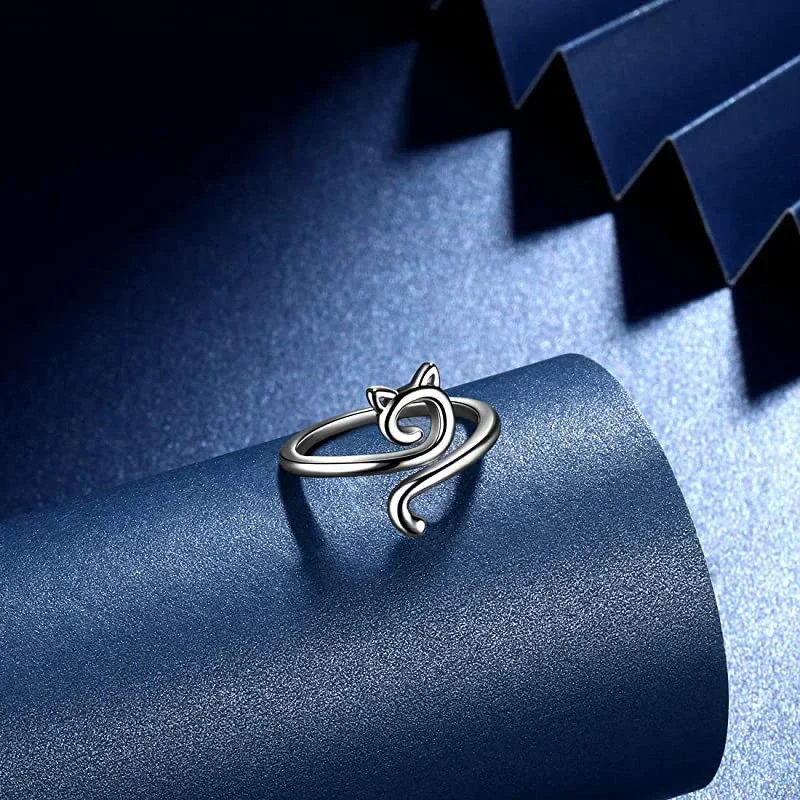 Acheter Anneau De Fil Oreilles De Chat Anneau De Crochet Taille Réglable Débutant Tricot Crochet Cadeau Outil Régulateur De Tension Anneau De Doigt