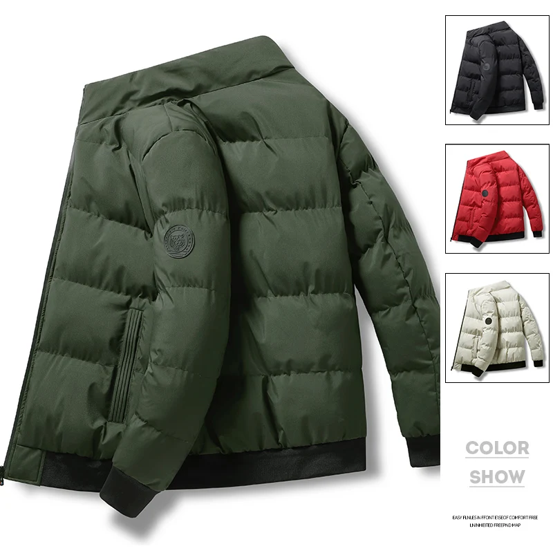 

Winter Jacket Men's Parka Coat Korean Version Thickened Padded Jacket Stand Collar Jacket 2023 Padded Jacket Down Jacket Men