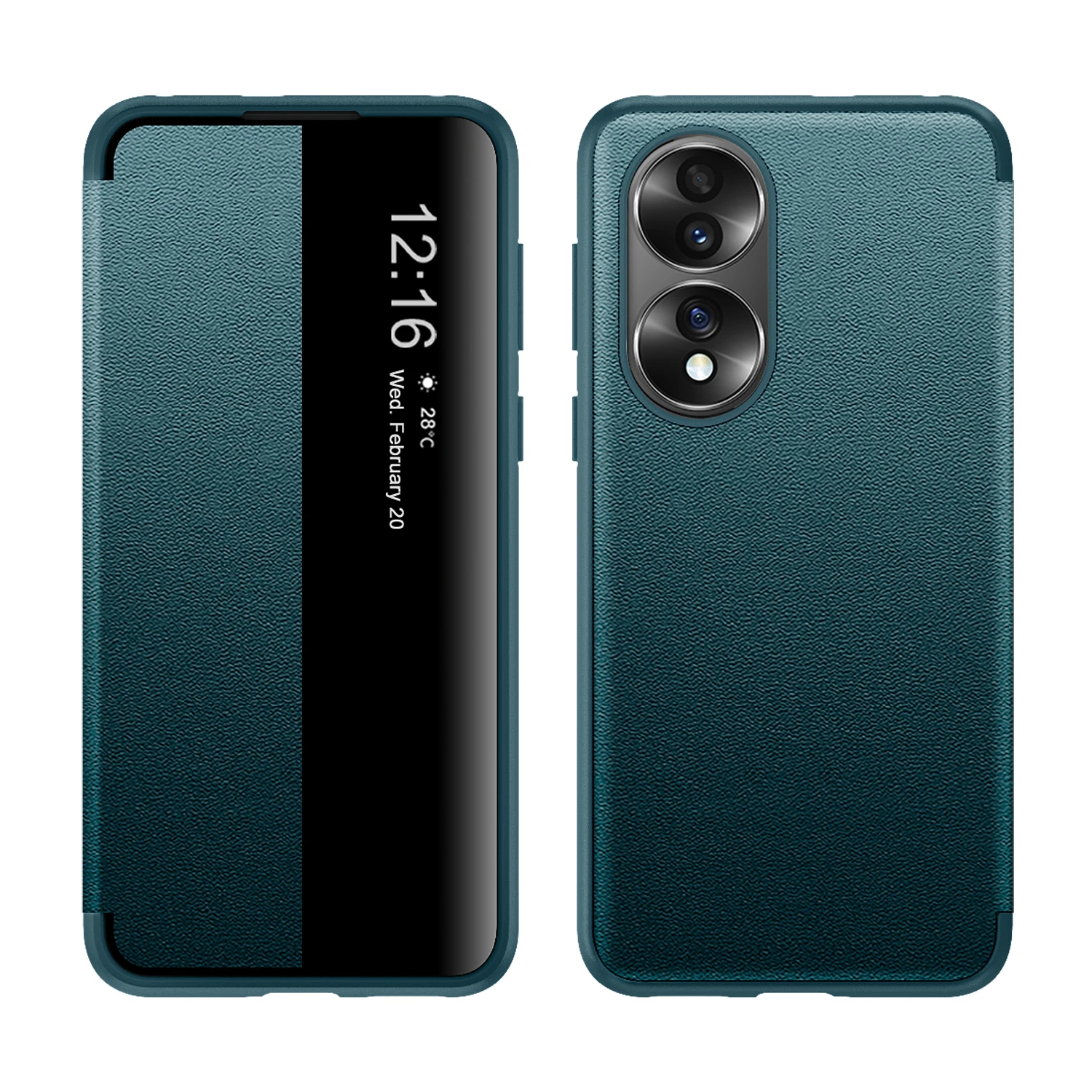 

Роскошный кожаный флип-чехол с окошком для Honor 70 70pro