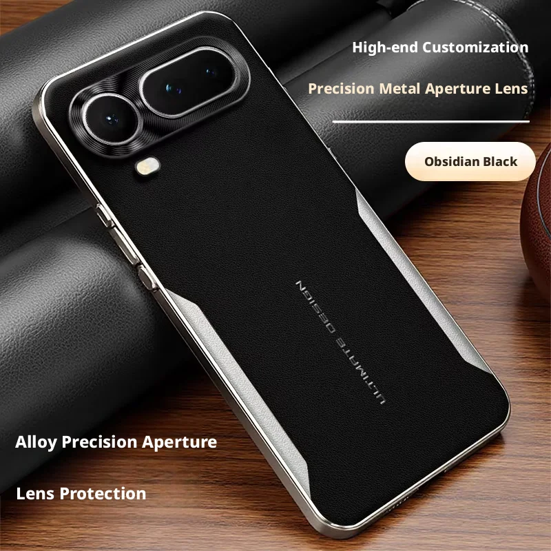 Elegant Air Leather Case - Anti-Fingerprint, Wear-Resistant, Impact-Resistant, with Lens Coverage