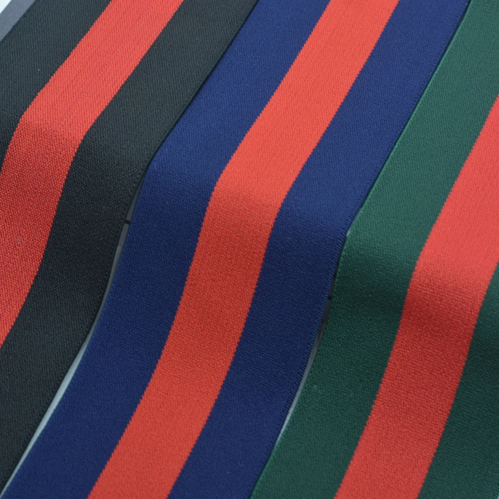 Description Picture 4 of item40/50/75mm Rainbow Color Striped Elastic Bands Nylon Colorful Elastics Rope Webbing Waistband Sewing Clothing Accessories 1M