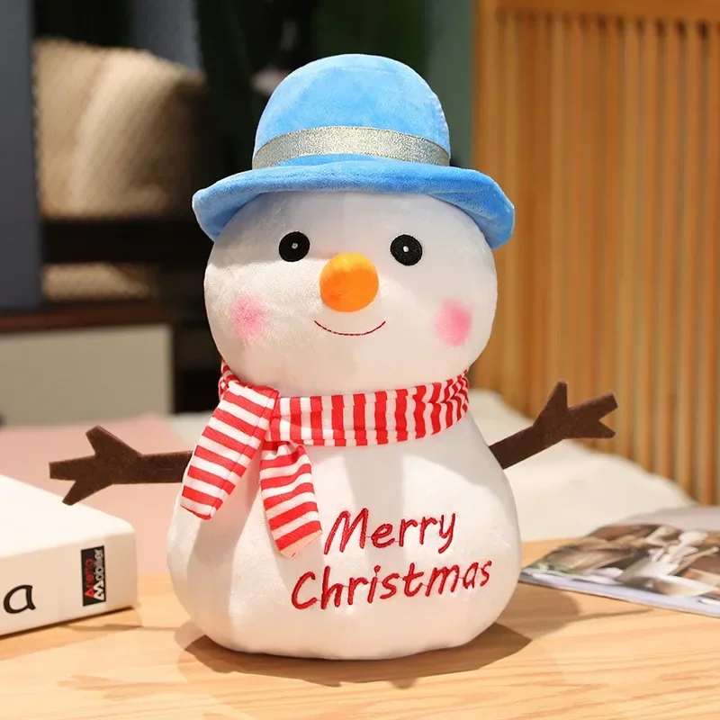 

25cm/35cm Christmas gift decoration cute cartoon snowman hat scarf doll plush toy