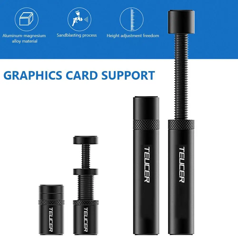 TEUCER Telescopic Graphics Card Brace Support Jack Computer PC Case Accessories