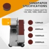 3in1 Mini Electric Belt Sander Table Grinder Motor 7-speed adjustment Belt Grinder for Fine Polishing Metal Jewelry Cutter 5