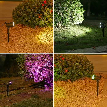 9LEDs Solar Spotlights, Outdoor Light Control, Waterproof Floor Mounted Lawn Lamp,for Landscape,Courtyard,Garden,Tree Decoration 5