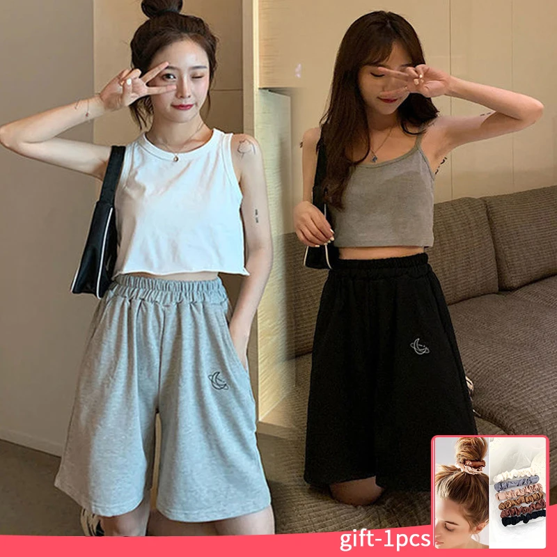 Shorts Summer Women's Clothing Losse High Waist Shorts Fashion Casual Harajuku Alle Match Student Chic Shorts Woman Pants gym shorts