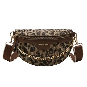 Canvas Patterned Crossbody Belt Bags