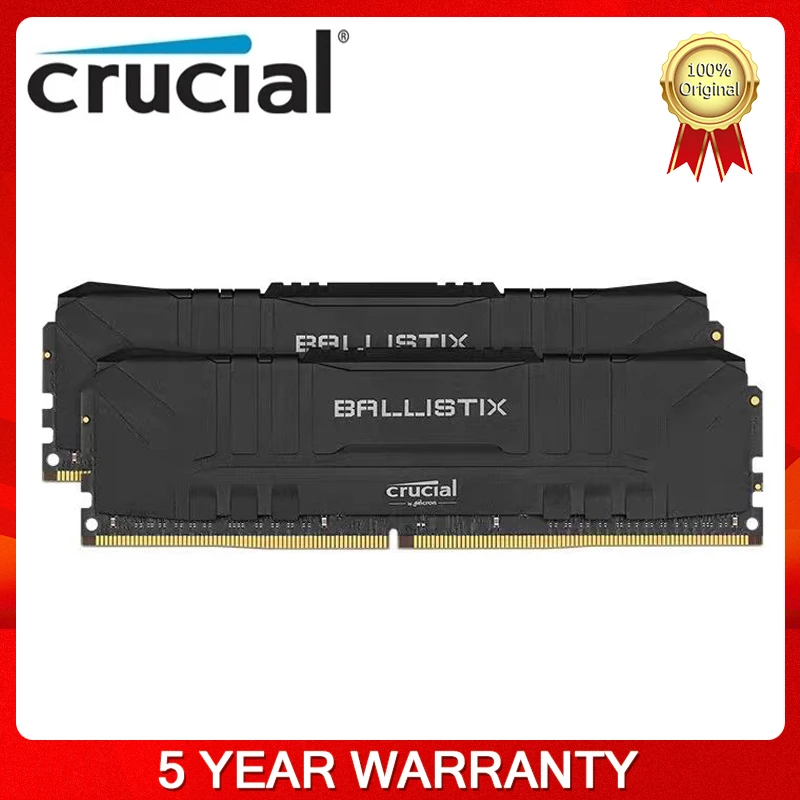 

Оперативная Память DDR4 Crucial 8 Гб 16 Гб 3200 МГц Cl16 Ballistix платиновая настольная игра XMP 2,0 автоматический разгон поддержка памяти для настольного компьютера