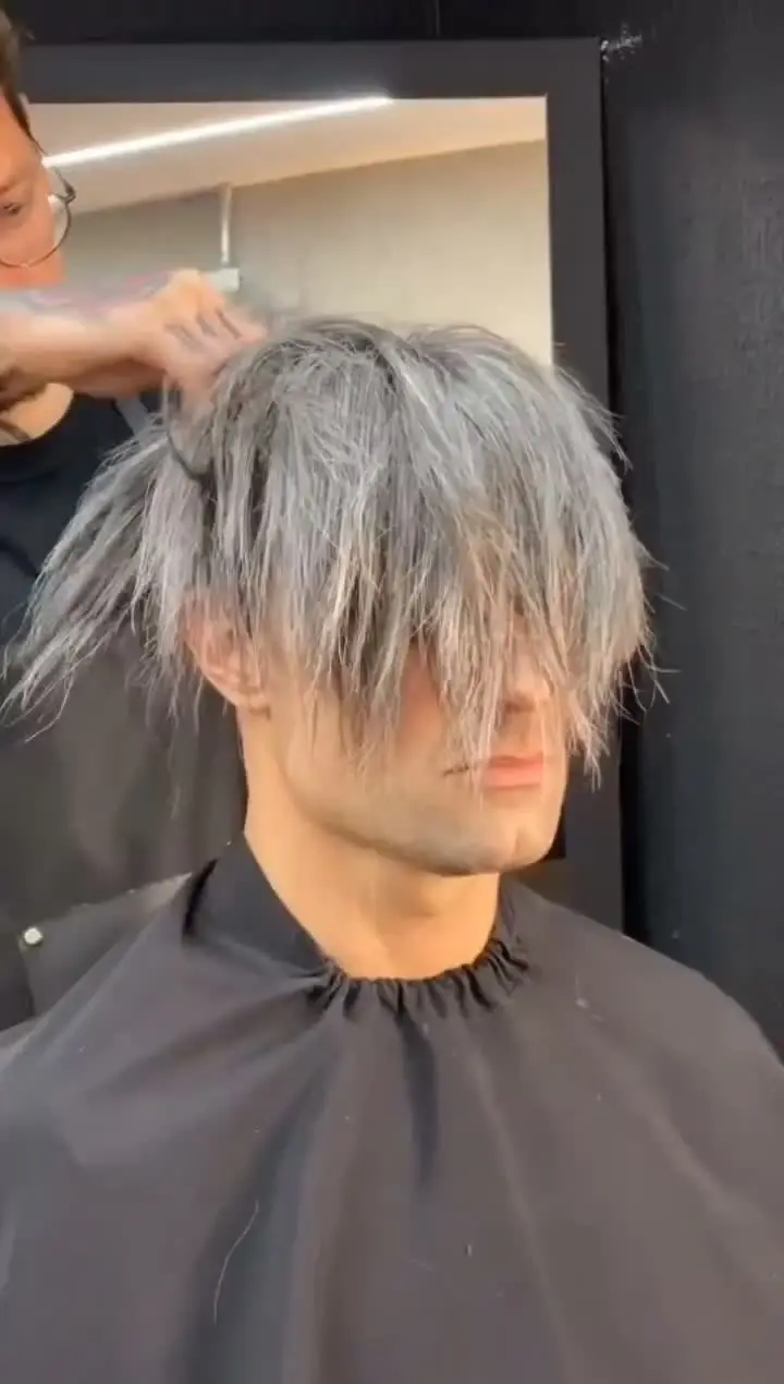 Cappello in capillare con pelo umano misto bianco e grigio per uomo,  sistema di pelo 6 pollici con anello V, wig naturale per uomo, pezzo di pelo, image size:720x1270