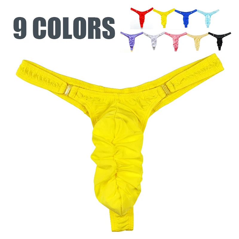 Sexy Mens G-Strings Underwear Elastic T-Back Breathable Thongs With Buckle Fashion Solid Underpants Male Intimates Panties 5 pack low waist maternity panties clothes for pregnant women panties pregnancy underwear clothing briefs intimates underpants