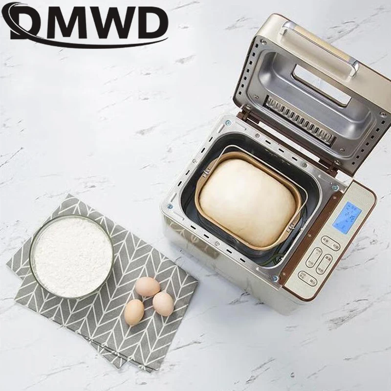 DMWD Automatic Multifunction Bread Maker Intelligent Breakfast Toast Baking Machine Cake Toaster Yogurt Fermenter Dough Mixer EU