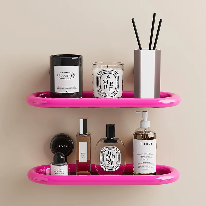 UFORU Bathroom storage shelf perforation-free suction cup wall hanging wall hanging shelf Toiletries and cosmetics storage shelf 5