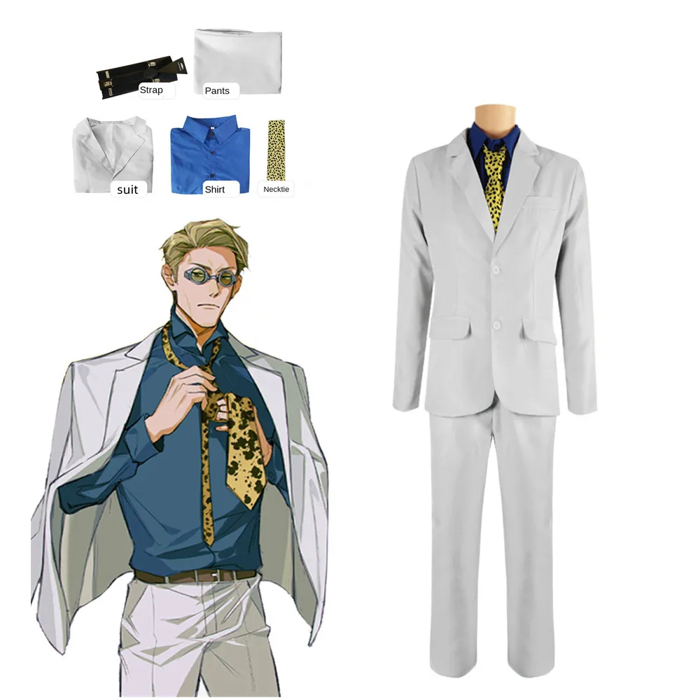 

Костюм для косплея аниме juютсу Kaisen Nanami Kento Aldult унисекс костюм рубашка брюки пояс галстук Хэллоуин рейва вечеривечерние Изысканная униформа