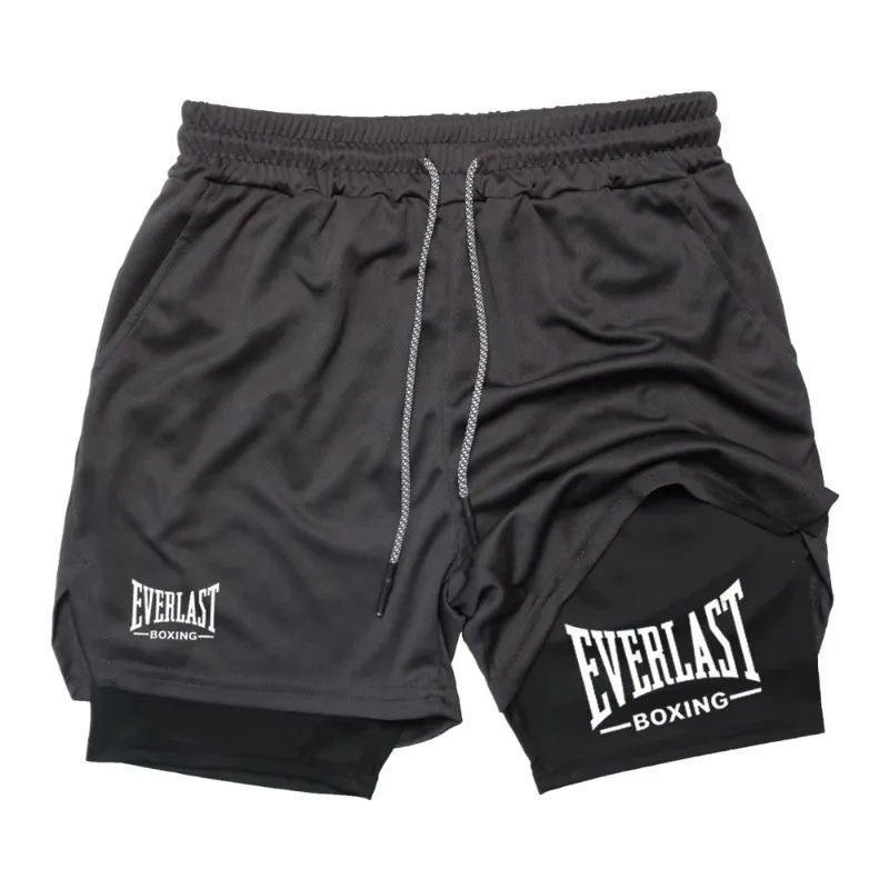 EVERLAST Men's Compression Gym Shorts Compression Sports Pants Comfortable Fashion Double Layered Quick Drying Basketball
