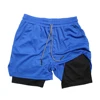 Men's Double Layer Fitness Shorts Men Fitness Gym Training 2 in 1 Sports Shorts Quick Dry Workout Jogging Double Deck Summer 5
