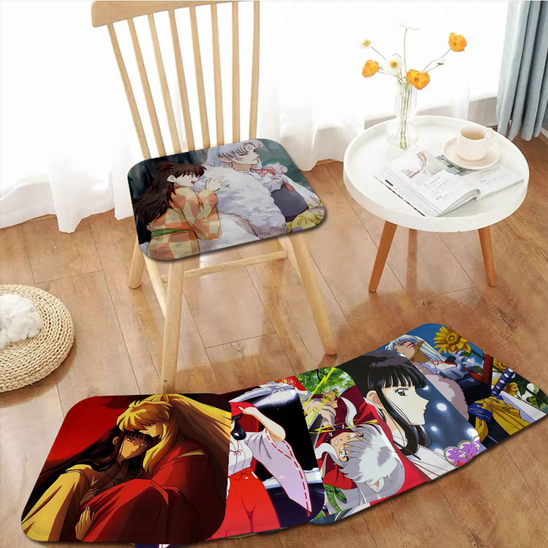 

Inuyasha Cushion Mat Tie Rope Chair Mat Soft Pad Seat Cushion For Dining Patio Home Office Indoor Outdoor Garden Outdoor Garden