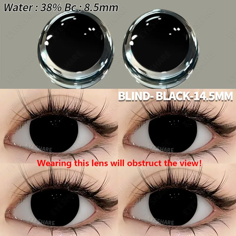 EYESHARE 1 Paar Halloween-Farbkontaktlinsen für Augen, rote Cosplay-Augenlinse, weiße, mehrfarbige Linsen, jährliche schwarze Linsen – Detail 18