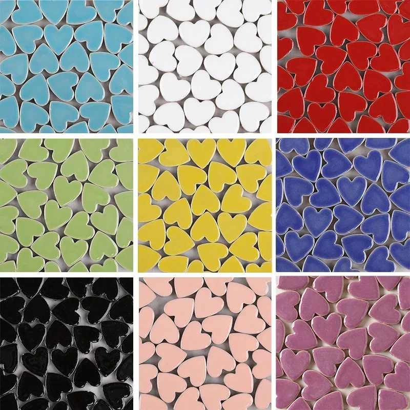 Heart-Shaped Porcelain Mosaic Tiles 2