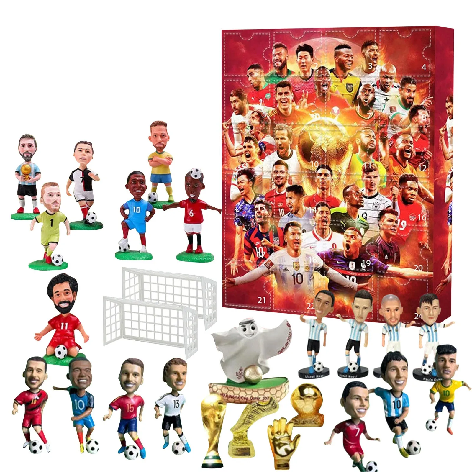 2024 Countdown Advent Calendar Soccer Kit 24 Days Building Advent Calendars Soccer Party  Sports Birthday Christmas Supplies