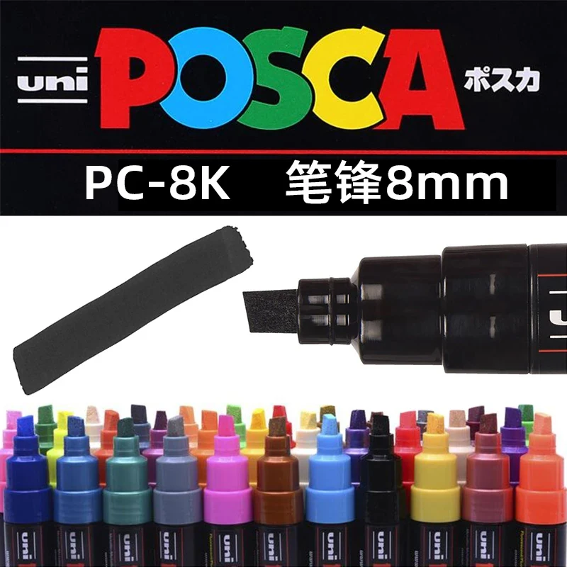 Uni Posca Acrylic Paint Pens for Rock Painting, Paint Markers for Stone,  Rock, Craft DIY, Wood Slices, Easter Egg,Ceramic
