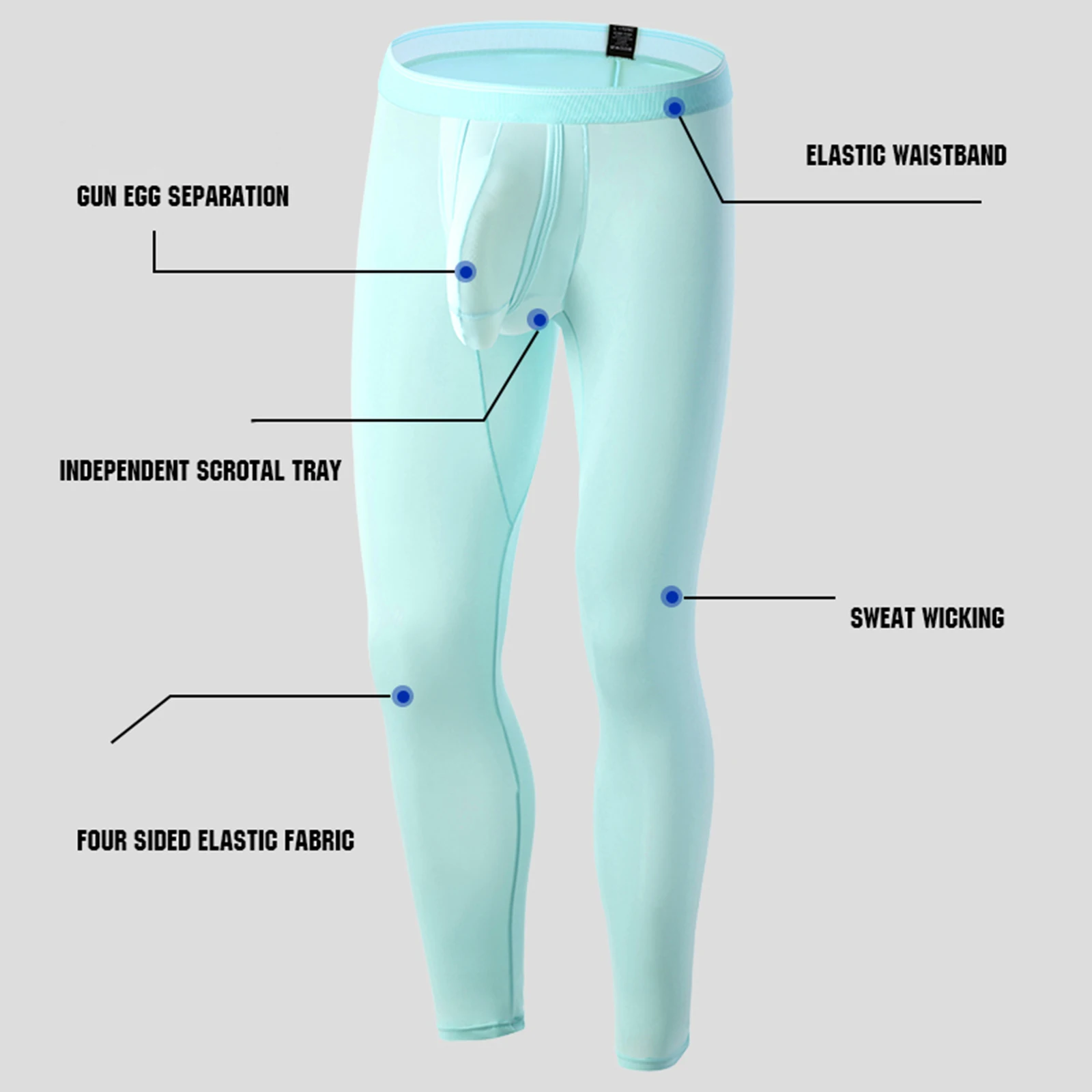 Sport Jogging Trousers Mens Stretchy Skinny Pants Moisture-Wicking Bulge Pouch Sports Leggings Sweatpants Gym Fitness Yoga Jogging Cycling Costume