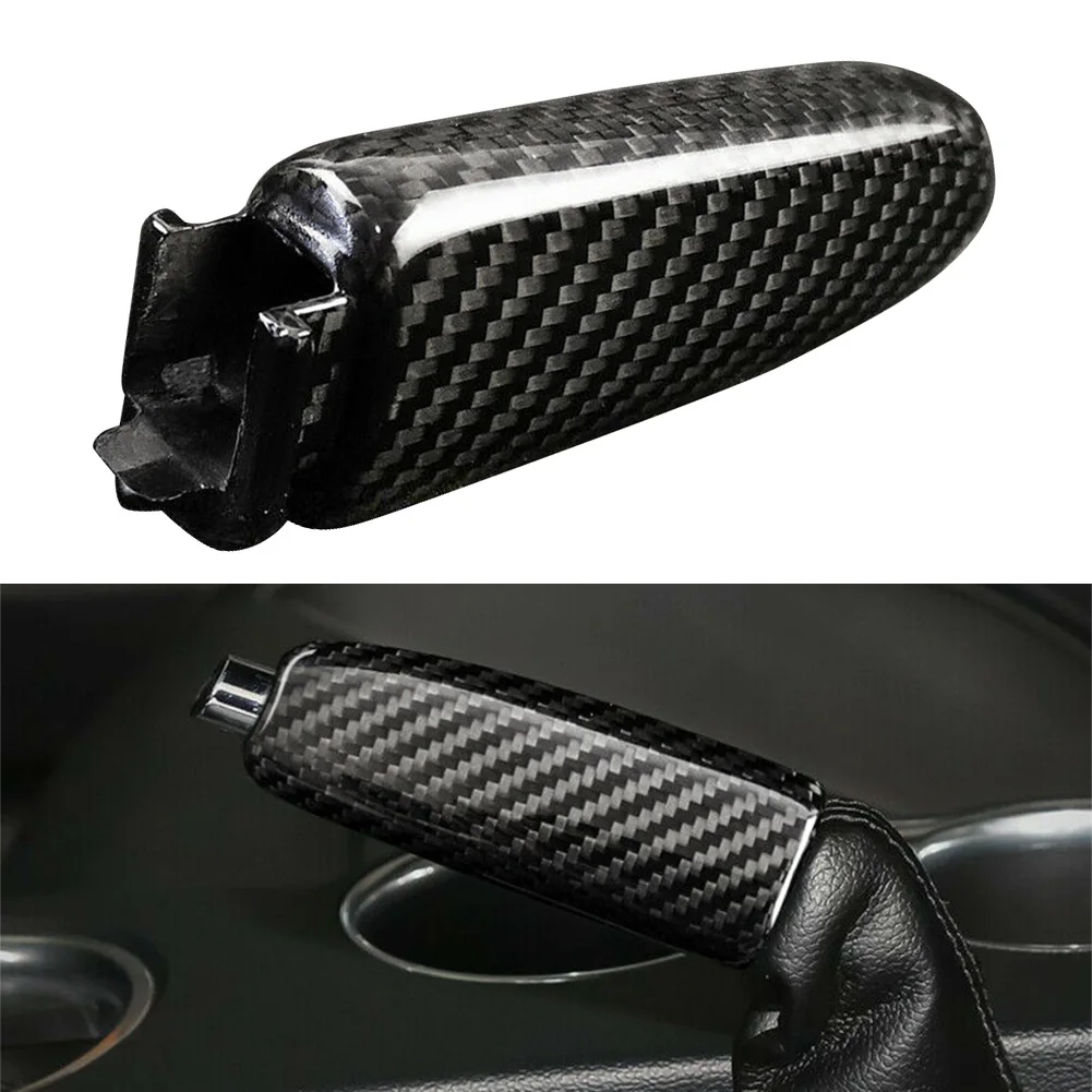 

100% Carbon Fiber Car Handbrake Cover Handle Protector Replacement For Ford Mustang 2015 2016 2017 2018 2019 2020