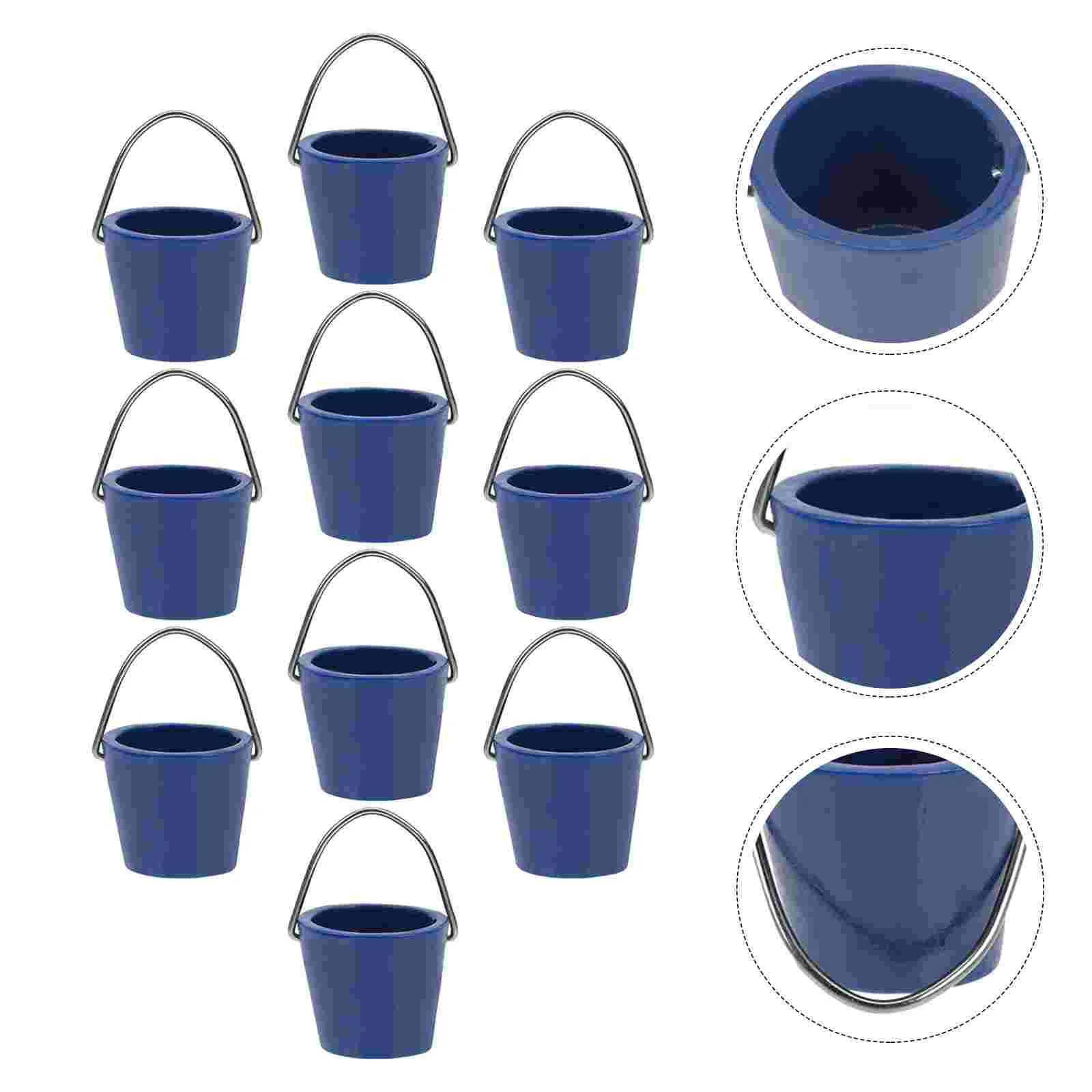 

10 Pcs Micro Landscape Bucket Kids Toy Miniature Decor Supply Decorative Model Decorate