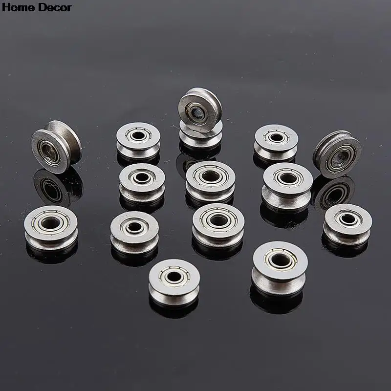 

5pcs new V U Groove Roller Wheel Ball Bearings Embroidery Machine Pulley Bearing Tool