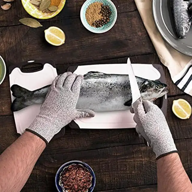 Vágásgátló Igazolás Kesztyű Gmg Szürke Fekete Hppe En388 Ansi Cut 5 Szintű Biztonsági Munkakesztyűvágás Vágott Kertészkedés - Image 3