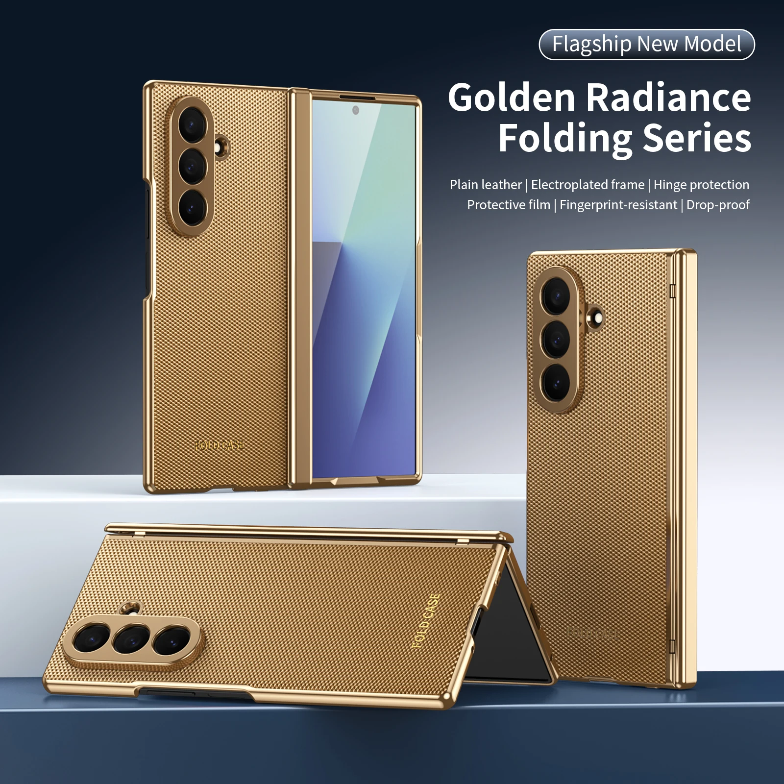Electroplated Diamond Pattern Leather Protective Film Cover