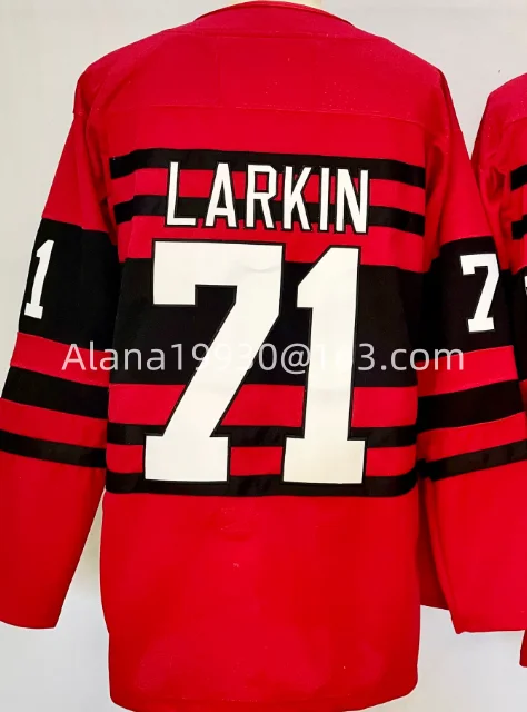 사용자 정의 아이스 하키 스티치 저지 이름 번호 Dylan Larkin Patrick Kane Lucas Raymond Seider DeBrincat Howe Yzerman Jerseys