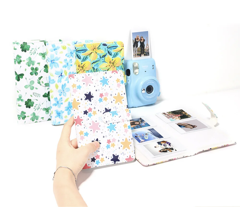 Compact 96-Pocket Photo Album for Instant Prints and Cards