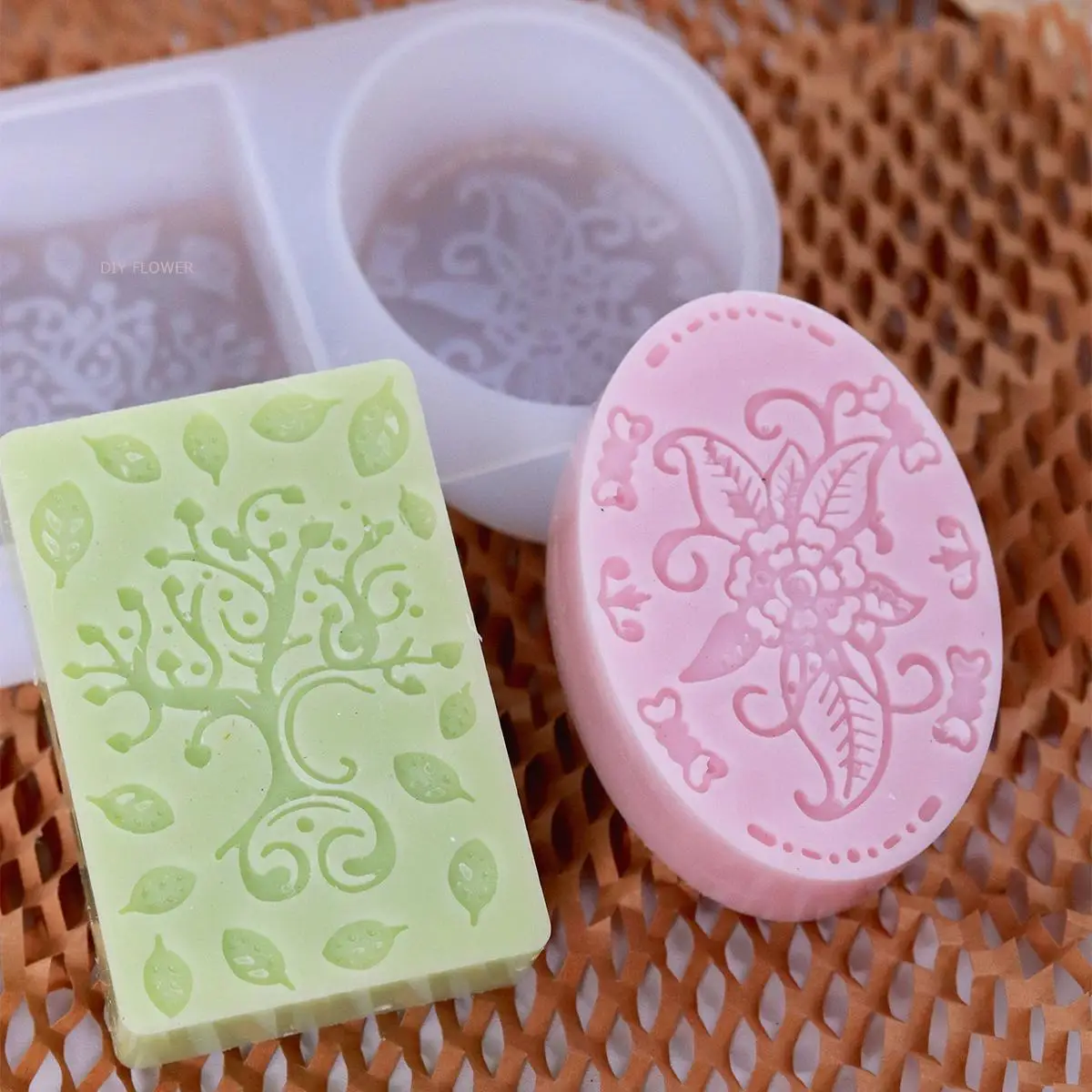 DIY Epoxy Resin Soap Mould Western Region Ethnic Pattern Soap Silicone Mould Handmade Scented Candle Biscuit Cake Baking Tools